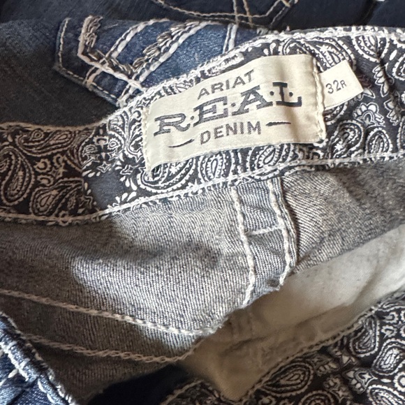 Ariat real denim womens bootcut 32 and 33 regular cowboy rancher - Picture 3 of 4